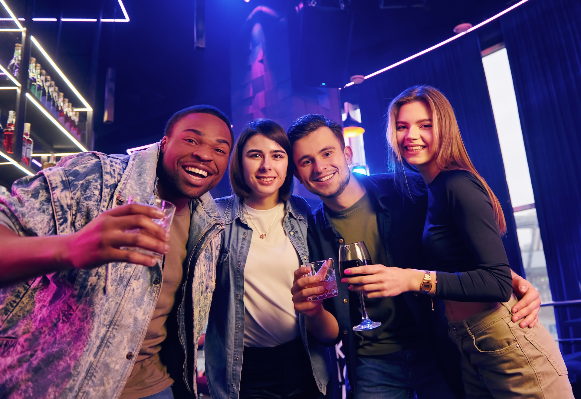 A group getting ready for a fun and safe bar outing in Milwaukee